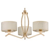 Żyrandol KASZMIR Patyna Beżowy Abażury 3xE27