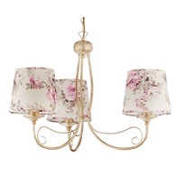 Żyrandol SARA Patyna Beżowy Abażury 3xE27