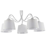 Lampa Sufitowa KAMELIA Biały Abażury 5xE27