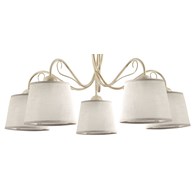 Lampa Sufitowa KAMELIA Beżowy Abażury 5xE27