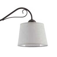 Lampa Wisząca KAMELIA Brązowy Szary Abażury 2xE27