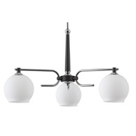 Żyrandol AXEL Grafitowy Biały Szklane Klosze 3xE27