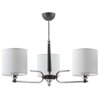 Żyrandol TWINGO Czarny Szary Abażury 3xE27