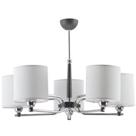 Żyrandol TWINGO Czarny Szary Abażury 5xE27