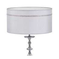 Lampka Stołowa HILTON Srebrny Abażur 1xE27 54 cm