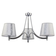 Żyrandol OSKAR Srebrny Abazury 3xE27