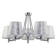 Żyrandol OSKAR Srebrny Abazury 5xE27