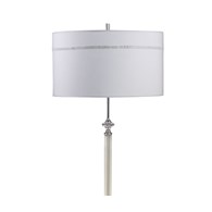 Lampa Podłogowa JULIA II Srebrny Szary Abażur 3xE27 166 cm