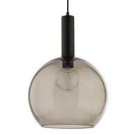 Lampa Wisząca LAF Czarny Dymiony Szklany Klosz 1xE27 30 cm