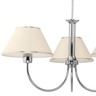 Lampa Sufitowa BEGAMO Srebrny Beżowy 3xE27