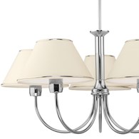 Lampa Sufitowa BEGAMO Srebrny Beżowy 5xE27