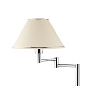 Lampka Nocna BEGAMO Regulowana Srebrny Ecru Abażur 1xE27 57 cm