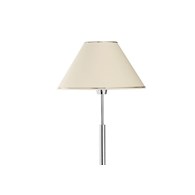 Lampa Podłogowa BEGAMO Srebrny Beżowy Abażur 1xE27 165 cm