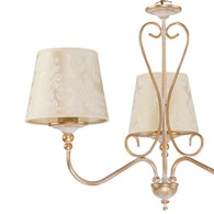 Żyrandol SOFIA Złoty Beżowy Abażury 3xE27