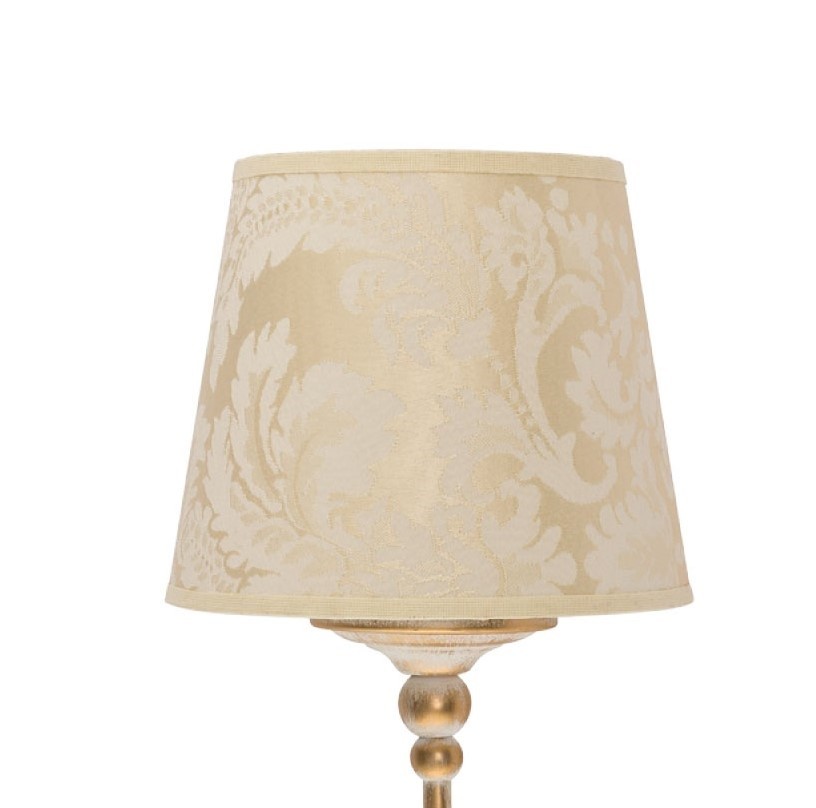 Kinkiet SOFIA Złoty Beżowy Abażur 1xE27