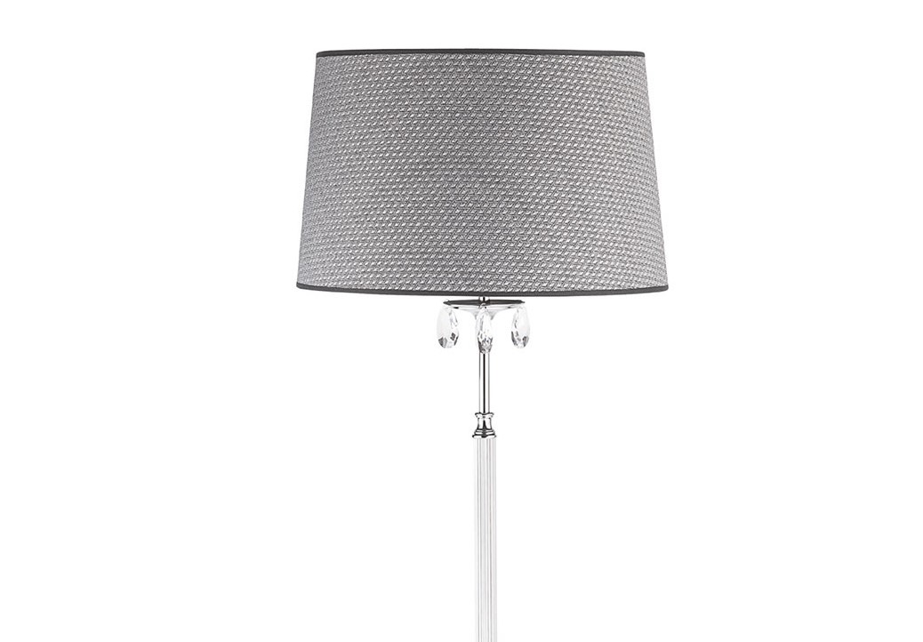 Lampa Podłogowa EGIDA Srebrny Szary Abażur 3xE27 166 cm