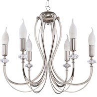 Żyrandol Świecznikowy MELODY Srebrny 5xE14