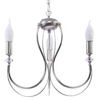 Żyrandol Świecznikowy MELANI Srebrny 3xE14