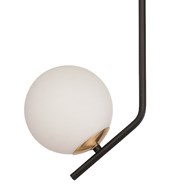 Lampa Sufitowa TIM Czarny Złoty Szklany Klosz 1xE14