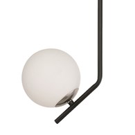Lampa Sufitowa TIM Czarny Srebrny Szklany Klosz 1xE14