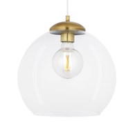 Lampa Wisząca ASTI Patyna Transparentny Szklany Klosz 1xE27 29 cm