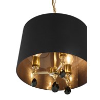 Żyrandol EGIDA Złoty Czarny Abażur 3xE27 40 cm