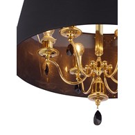 Żyrandol EGIDA Złoty Czarny Abażur 6xE27 73 cm