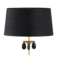 Lampka Stołowa EGIDA Mosiądż Czarny Abażur 1xE27 65 cm