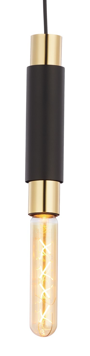 Lampa Wisząca LILE Czarny Złoty 1xE27