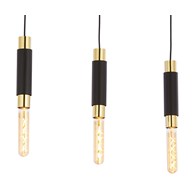 Lampa Wisząca LILE Czarny Złoty 3xE27