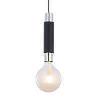 Lampa Wisząca LILE Czarny Srebrny 1xE27