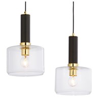 Lampa Wisząca VANES Złoty Transparentny Szklane Klosze 2xE27