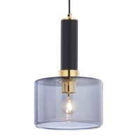 Lampa Wisząca VANES Złoty Dymiony Szklany Klosz 1xE27 20 cm