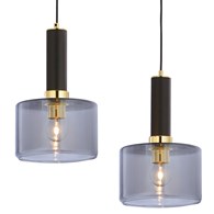 Lampa Wisząca VANES Złoty Dymiony Szklane Klosze 2xE27