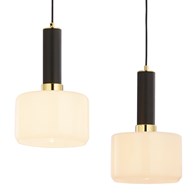 Lampa Wisząca VANES Złoty Bursztynowy Szklane Klosze 2xE27