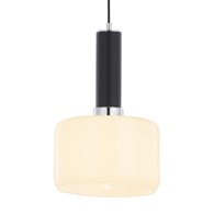 Lampa Wisząca VANES Srebrny Bursztynowy Szklany Klosz 1xE27 20 cm