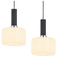 Lampa Wisząca VANES Srebrny Bursztynowy Szklane Klosze 2xE27