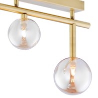 Lampa Sufitowa NEPTUN Złoty Szklane Klosze 3xG9