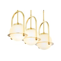 Lampa Wisząca ROSSO Zoty Szklane Klosze 3xE27