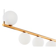 Lampa Wisząca TAIDA Złoty Biały Szklane Klosze 6xG9