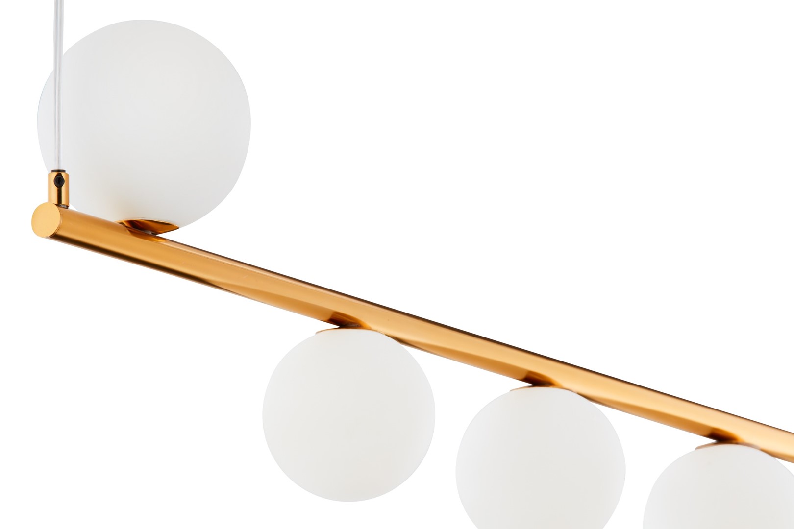 Lampa Wisząca TAIDA Złoty Biały Szklane Klosze 6xG9