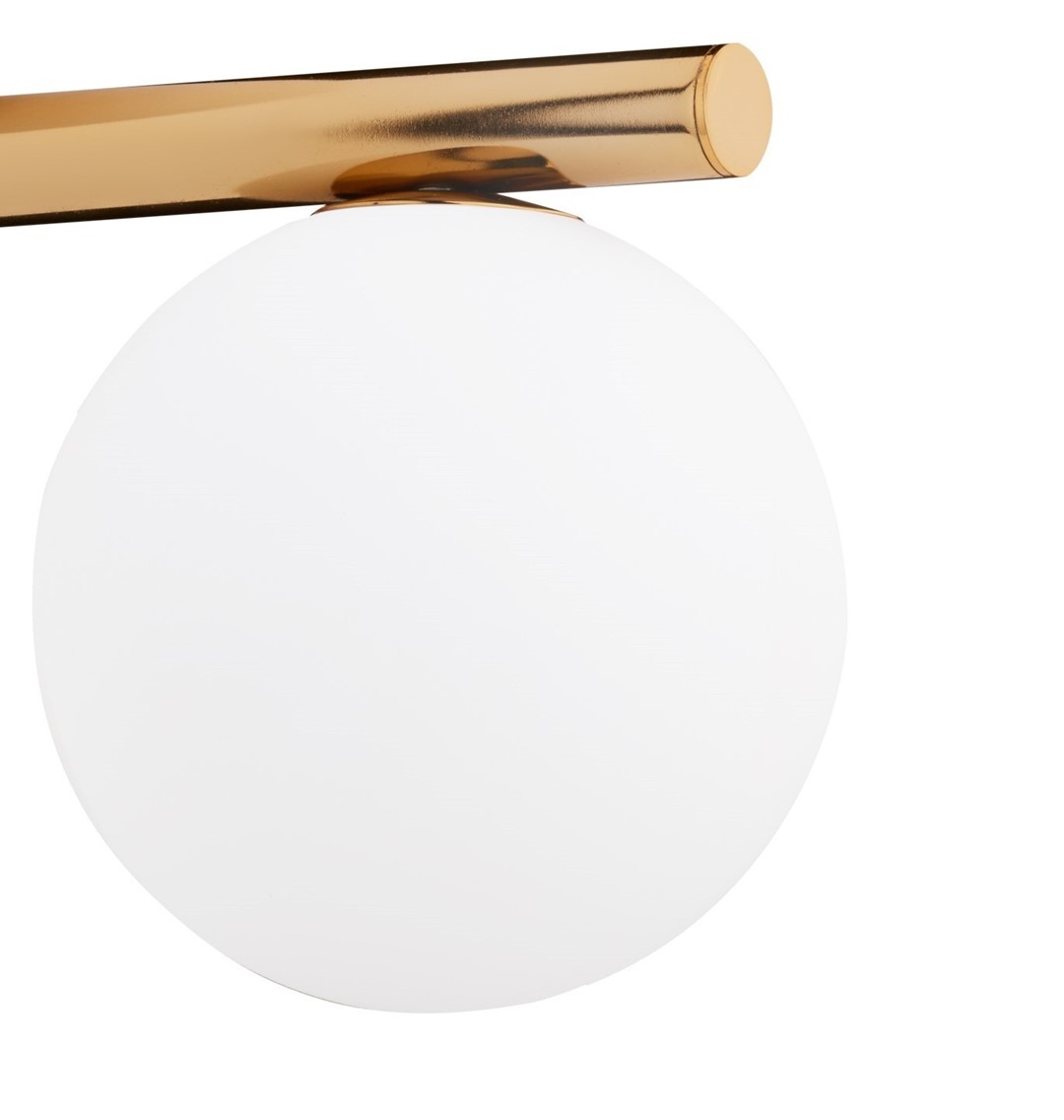 Kinkiet TAIDA Złoty Biały Szklane Klosze 2xG9