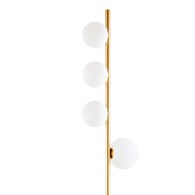 Lampa Podłogowa TAIDA Złoty Biały Szklane Klosze 4xG9 151 cm