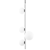 Lampa Wisząca TAIDA Srebrny Biały Szklane Klosze 4xG9