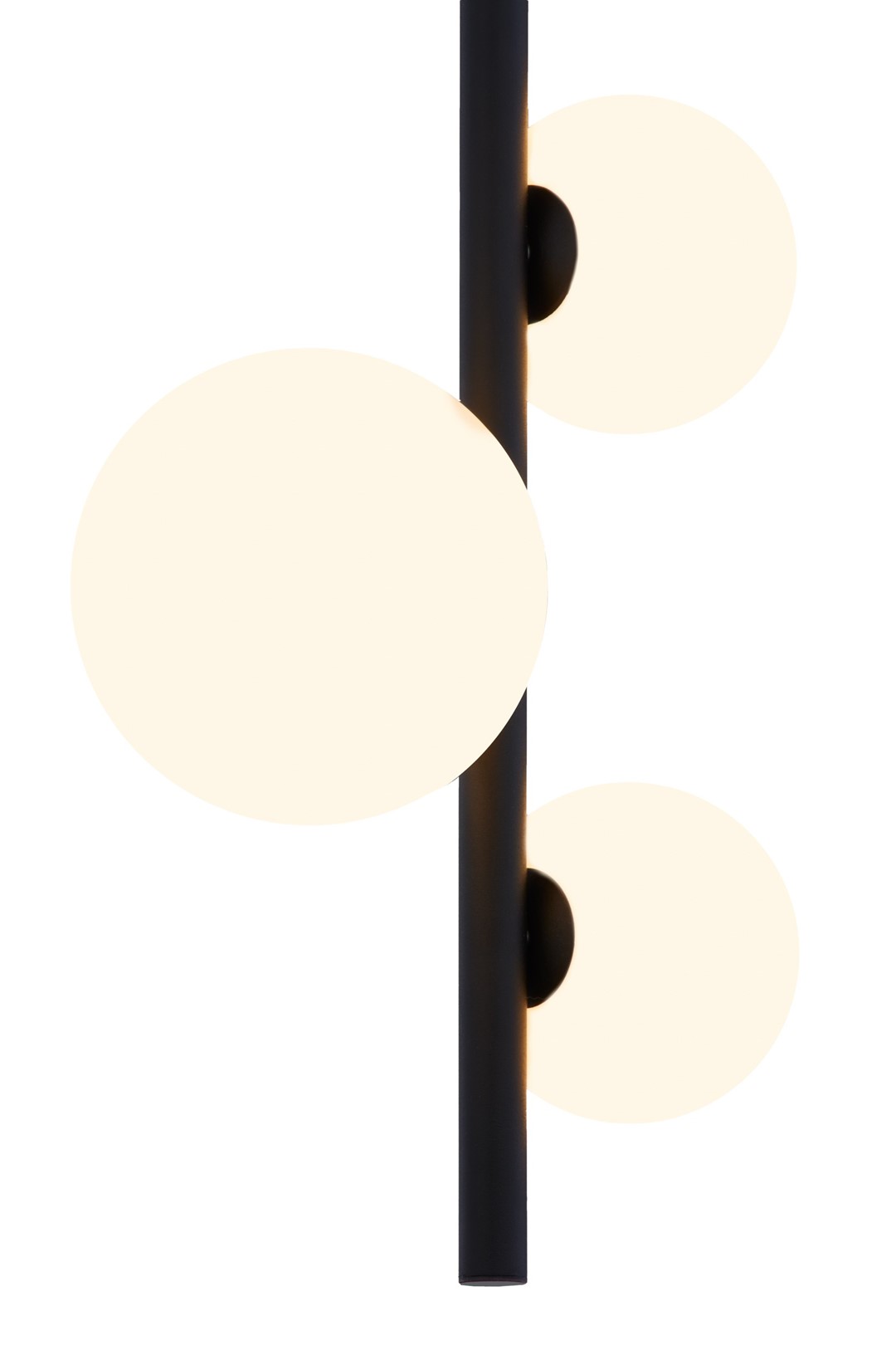 Lampa Wisząca TAIDA Czarny Biały Szklane Klosze 4xG9