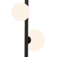 Lampa Podłogowa TAIDA Czarny Biały Szklane Klosze 4xG9 151 cm