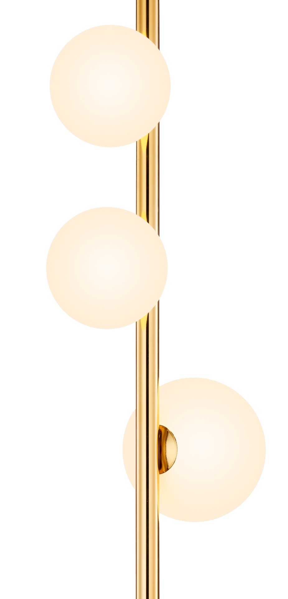 Lampa Podłogowa FEME Złoty Biały Szklane Klosze 3xG9 151 cm