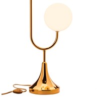 Lampka Nocna SELEN Złoty Biały Szklane Klosze 2xG9 73 cm