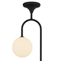 Lampa sufitowa SELEN Czarny Biały Szklane Klosze 2xG9