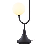 Lampka Nocna SELEN Czarny Biały Szklane Klosze 2xG9 73 cm